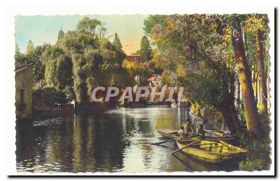 La Chartre sur le Loir CPA Les bords du Loir au fond la Chatillon
