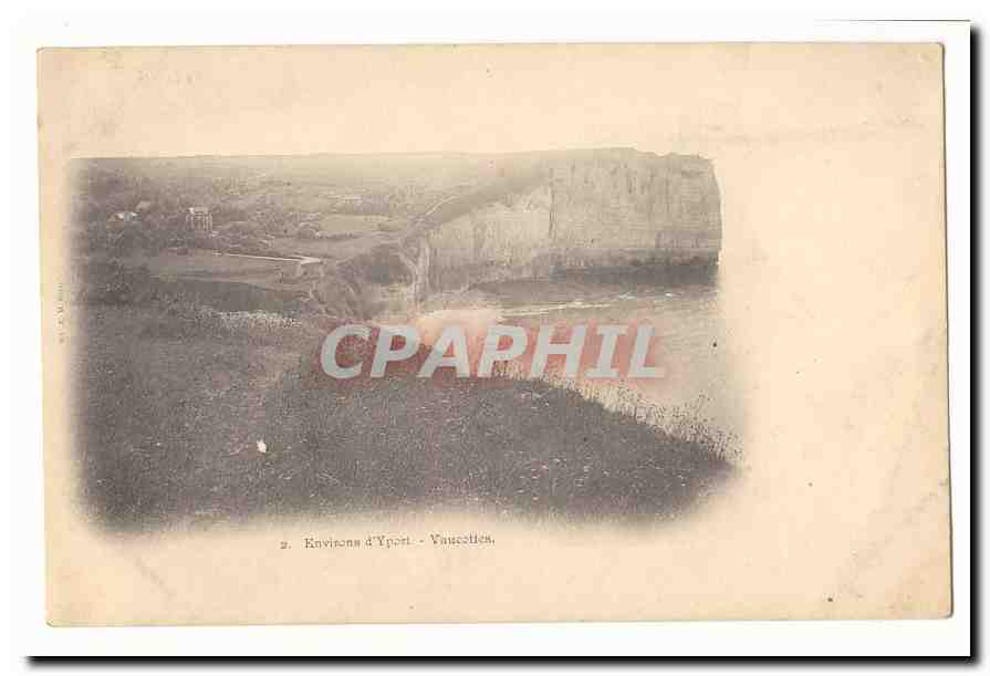Environs d'Yport CPA Vaucottes (carte precurseur)