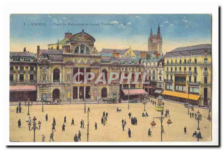Angers CPA Place du Ralliement et grand theatre