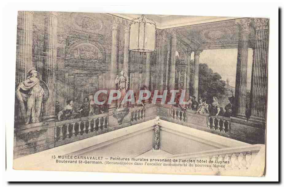 Paris Musee Carnavalet (5eme) CPA Peintures murales provenant de 'lancien hotel de Luynes Boulevard St Germain