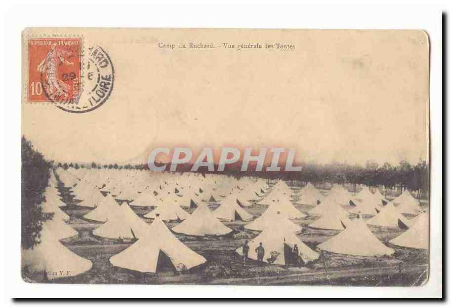 Camp du Ruchard CPA Vue generale des Tentes (militaires militaria)