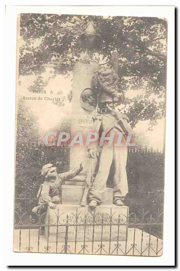 Paris (5eme) CPA Statue de Charlet