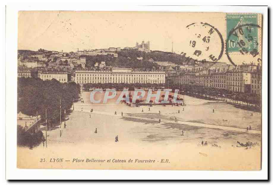 Lyon CPA Place Bellevue et coteau de Fourviere