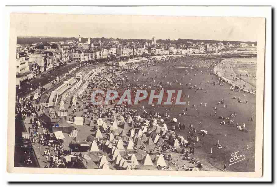 Plage de Deauville — vue aérienne — éditeur F. Fior