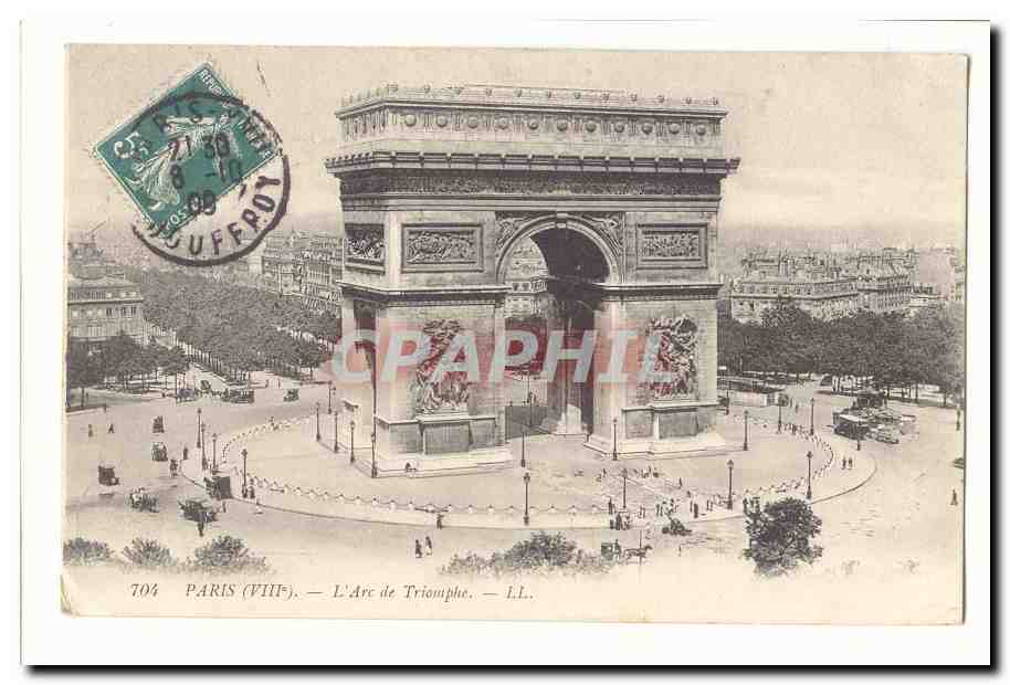 Paris (8eme) CPA Arc de Triomphe