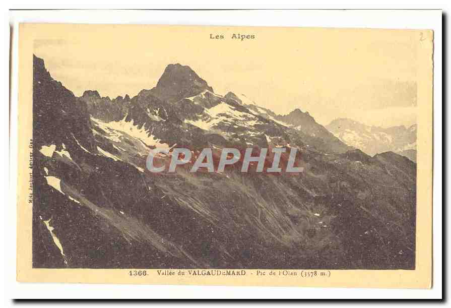 Vallée du VALGAUD-MARD - Pic de l'Olan (1178 m.) — Les Alpes — éditeur Jaulhert, n° 1368