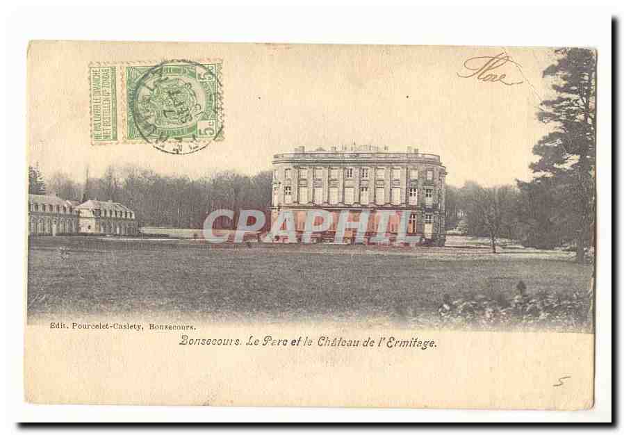 Belgique Bonsecours CPA Le parc et le chateau de l'Ermitage