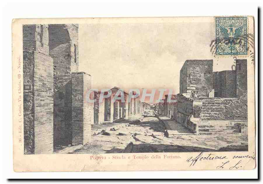 Italie italie Pompei CPA Strada e Tempio della Fortuna