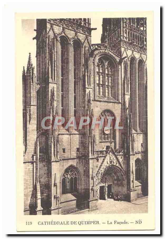CPA Cathedrale de Quimper (cote nord)
