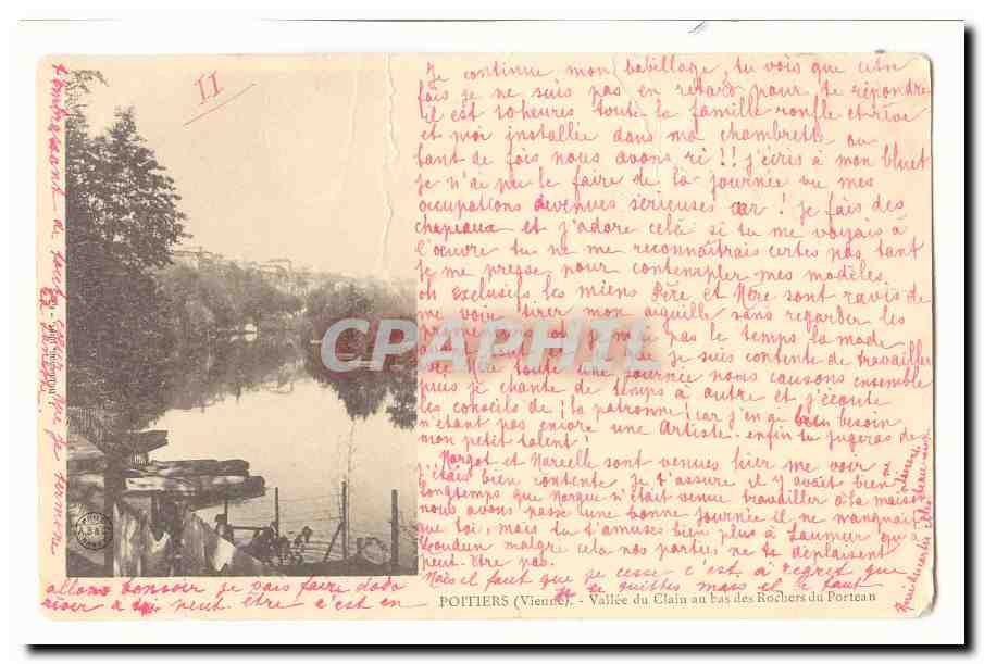 Poitiers CPA Vallee du Clain au bas des rochers du Porteau