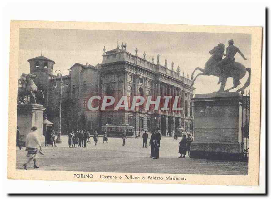 Italie Torino CPA Castore e Polluce e Palazzo Madama