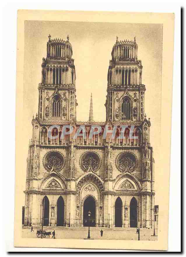 Orleans CPA La cathedrale Eglise Sainte Croix