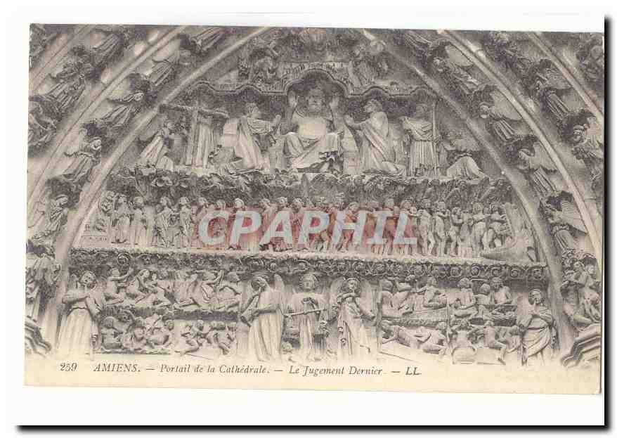 Amiens CPA Portail de la cathedrale Le jugement dernier