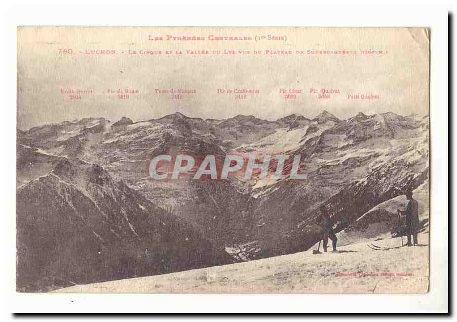 Les Pyrénées Centrales (11e Série) — Vue du Platau de Superbagnères — Lucchon