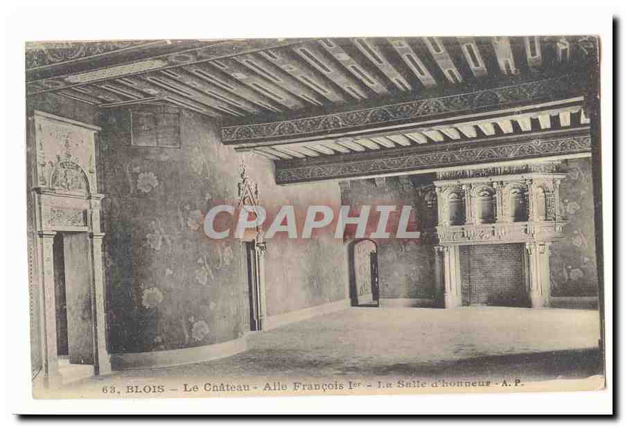Blois CPA Le chateau Aile Francois 1er La salle d'honneur