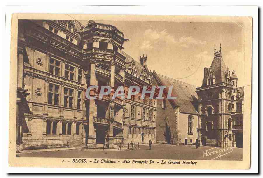 Blois CPA Chateau Aile Francois 1er Le grand escalier