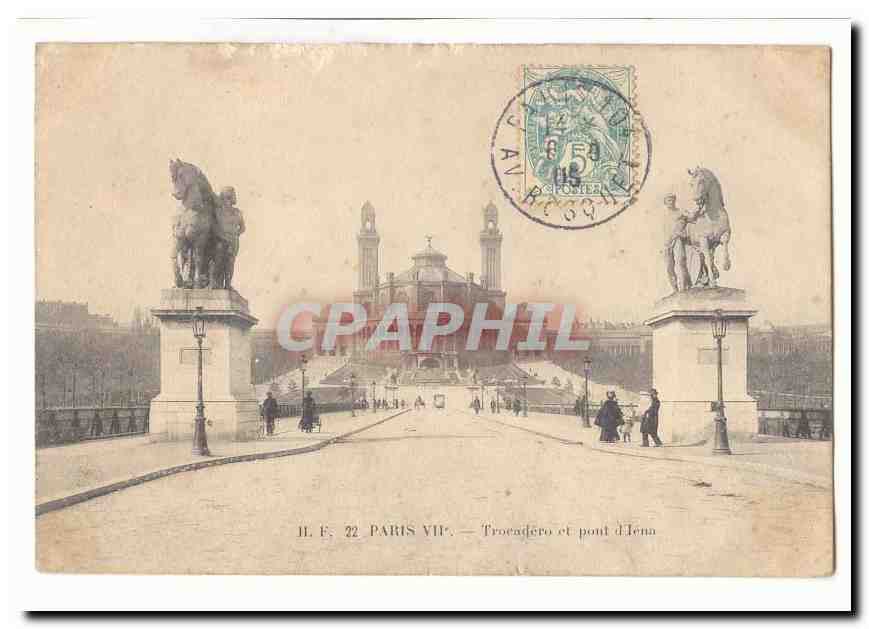 Paris (7eme) CPA Trocadero et pont d'Iena