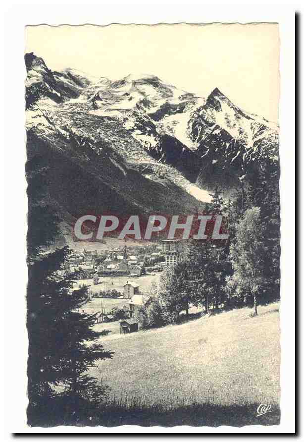 Chamonix Mont Blanc CPA Vue sur le Mont Blanc