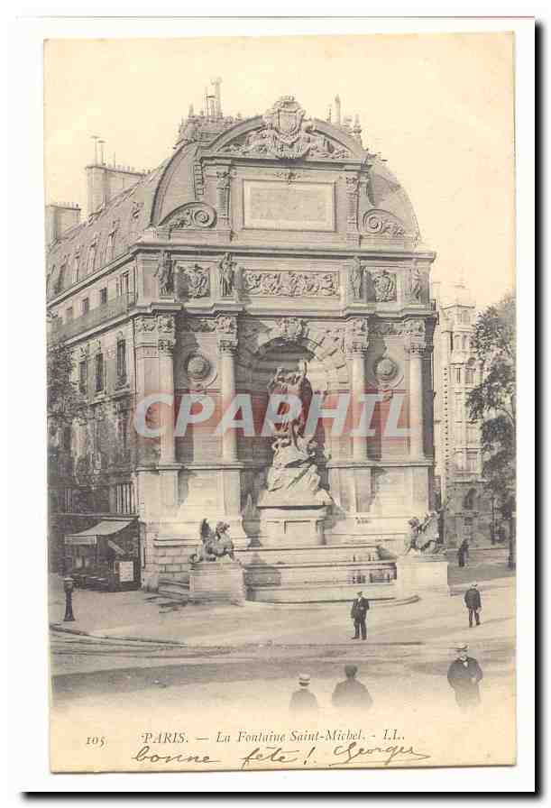 paris (5eme) CPA La fontaine Saint Michel