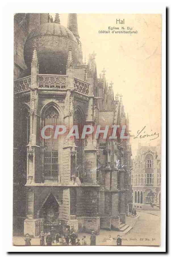 Hal - Église N.D. (détail d'architecture) — Néla, Bruxelles, Série 69, No. 31