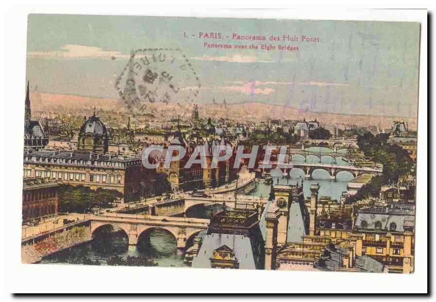 Paris (1er) CPA Panorama des huit ponts (Tour Eiffel)