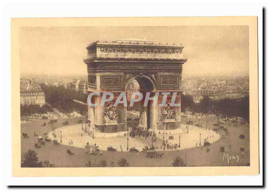 Paris (8eme) CPA La place de l'Etoile et l'arc de triomphe