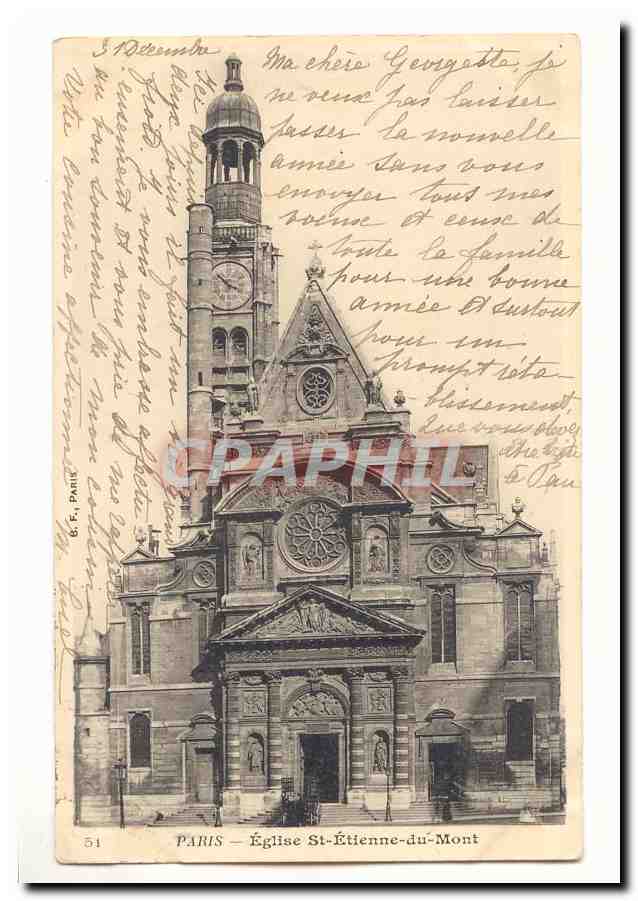 Paris (1er) CPA Eglise St Etienne du Mont