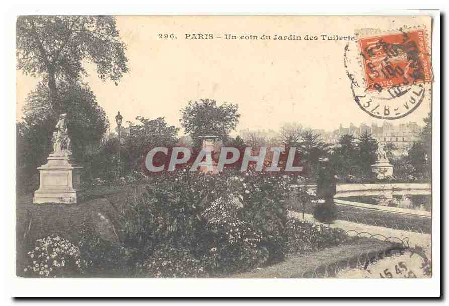 Paris (1er) CPA un coin du jardin des Tuileries