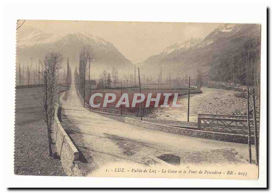Luz CPA Vallee de Luz Le Gave et le pont de Pescadere