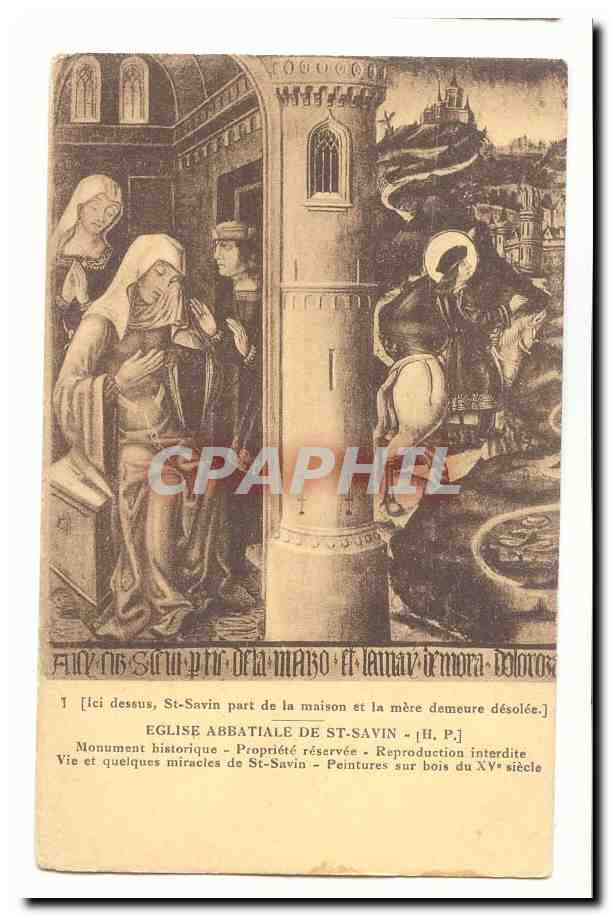 Église abbatiale de St-Savin — peintures sur bois du XVᵉ siècle