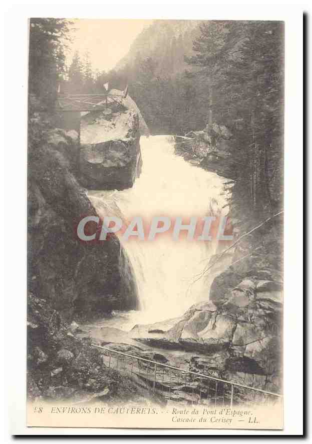 Environ de Cauterets — Route du Pont d'Espagne — Cascade du Cerisey — L.L.