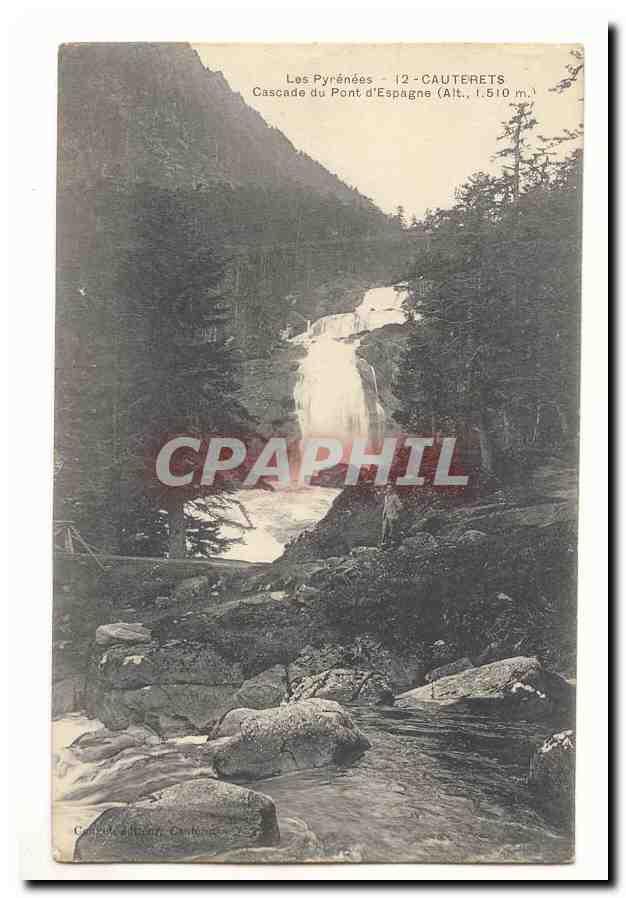 Cascade du Pont d'Espagne — Cauterets — éditeur C. M. C. (Cauterets)