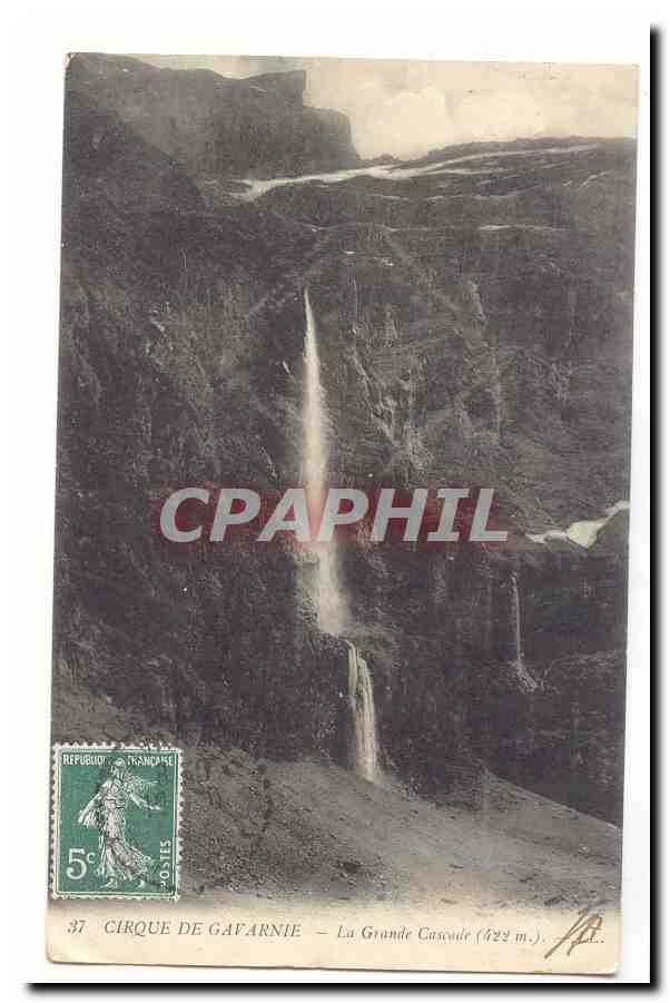 Cirque de Gavarnie CPA La grande cascade (422m)