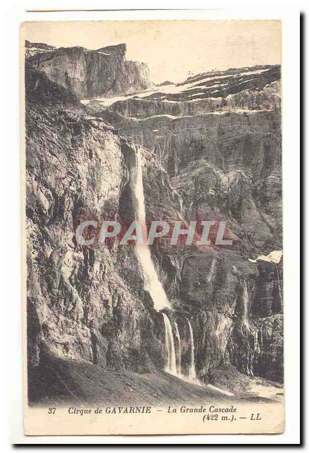 Cirque de Gavarnie CPA La grande cascade (422m)