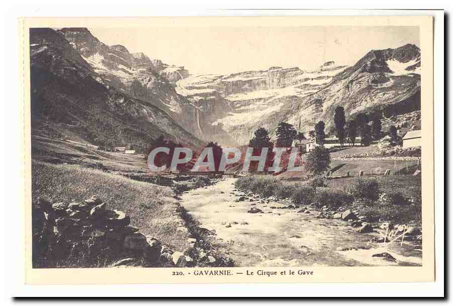 Gavarnie CPA Le cirque et le Gave