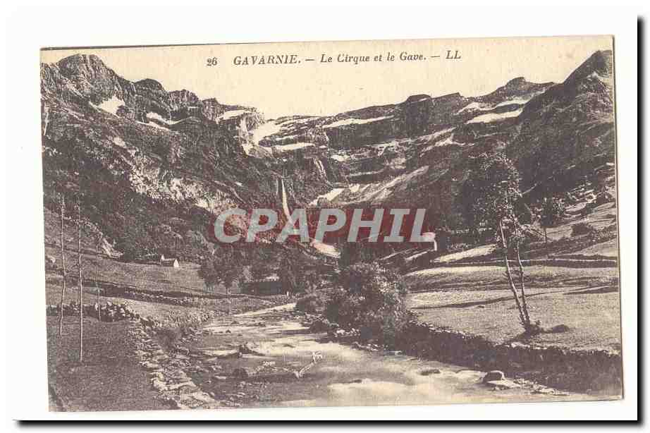 Gavarnie CPA Le cirque et le Gave