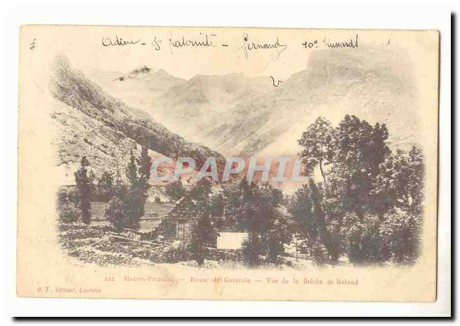 Route de Gavarnie CPA Vu de la Breche de Roland