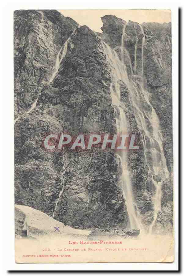 Les Hautes-Pyrénées — La Cascade de Roland (Cirque de Gavarnie) — Phototypies Larisché Frères, Toulouse, n° 253