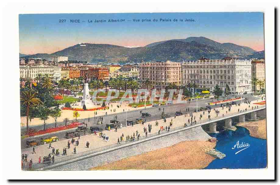 Nice CPA Le jardin Albert 1er Vue prise du palais de la jetee