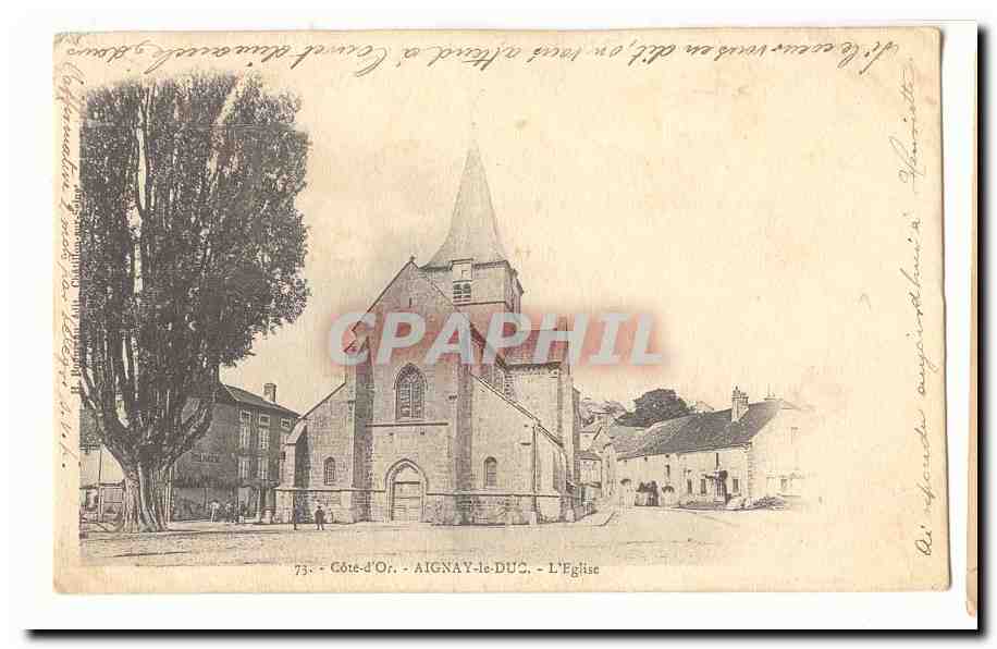 Aignay le Duc CPA L'eglise