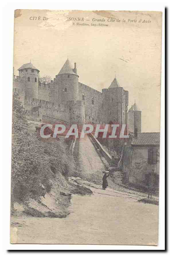 Cite de CArcassonne CPA Grande cote de la porte d'aude 