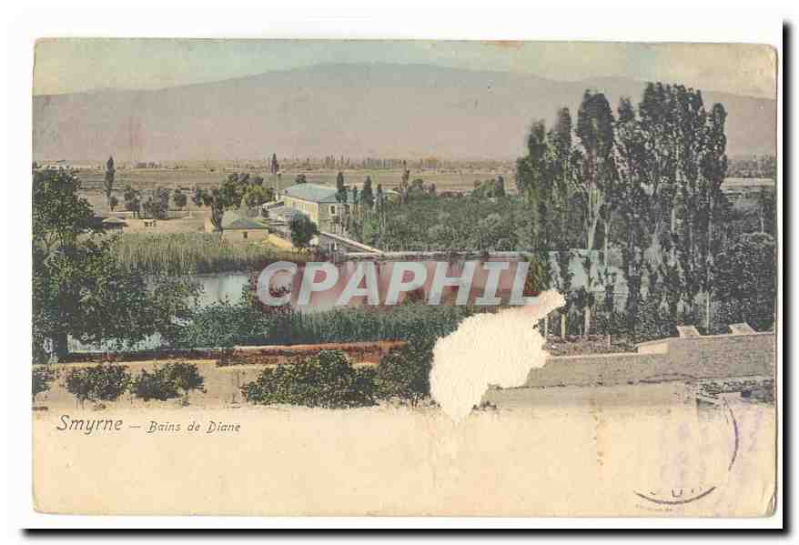 Turquie Turkey CPA Smyrne Bains de Diane