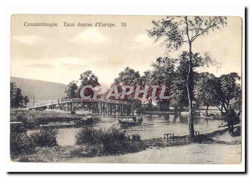 Turquie Turkey Constantinople CPA Eaux douces d'Europe