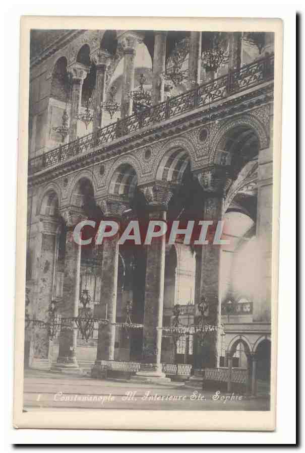 Turquie Turkey Constantinople CPA Interieur Ste Sophie