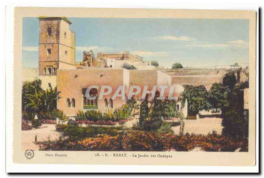 MAroc Rabat CPA Le jardin des Oudayas