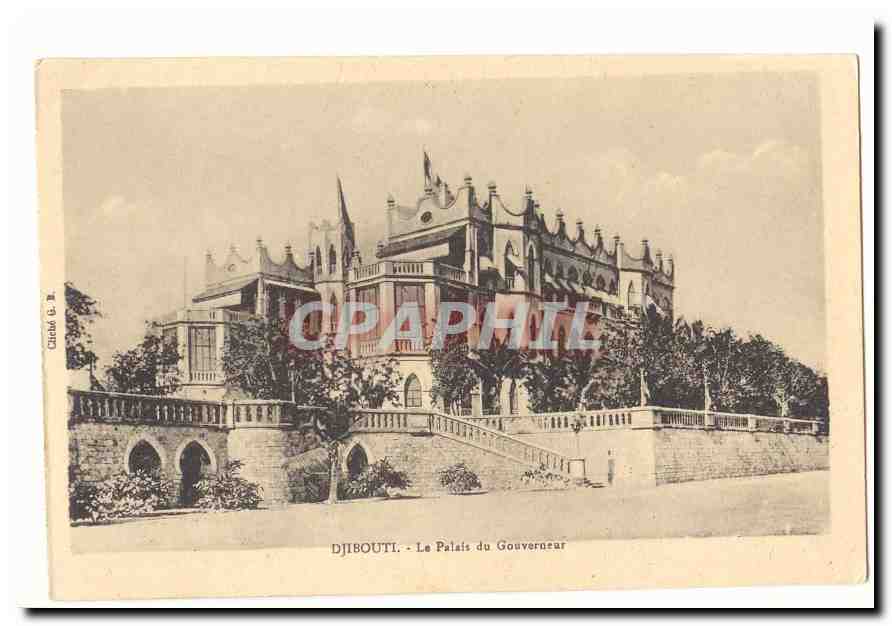 Djibouti CPA Le palais du gouverneur