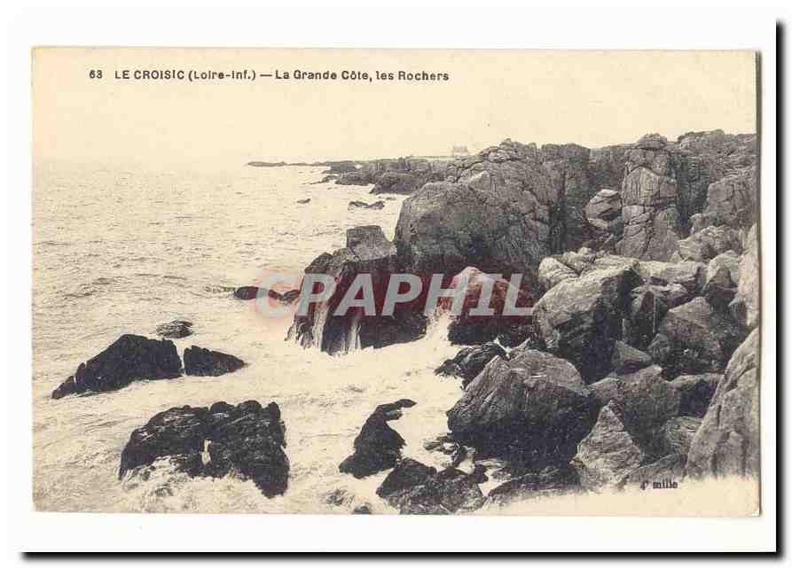 Le CRoisic CPA La grande cote les rochers