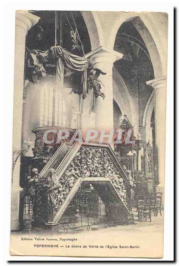 Poperinghe — La chaire de Vérité de l'Église Saint-Bertin — Édition Valère Sanson, Poperinghe