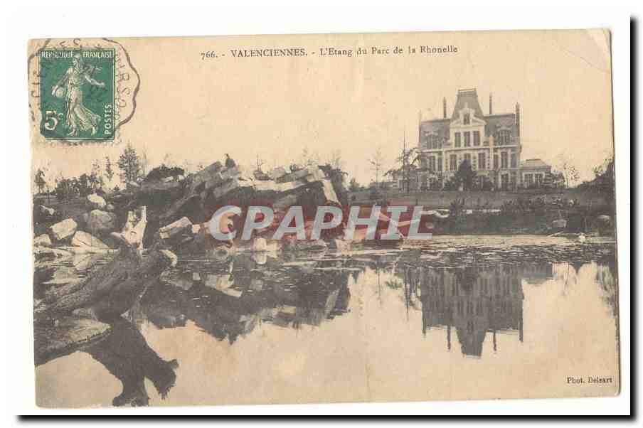 Valenciennes - L'Étang du Parc de la Rhonelle — Phot. Delsart, n°766