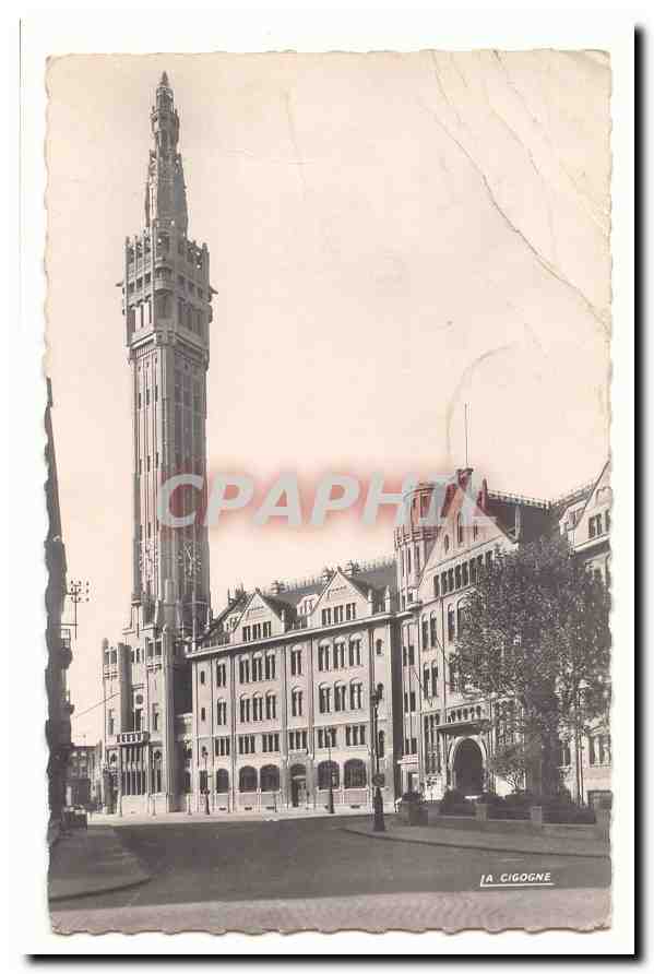 Lille CPM L'hotel de ville et son beffroi